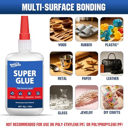 Super Glue Liquid 30g, Fast Bonding Instant All Purpose Crazy Glue - size: Thin Ca Glue