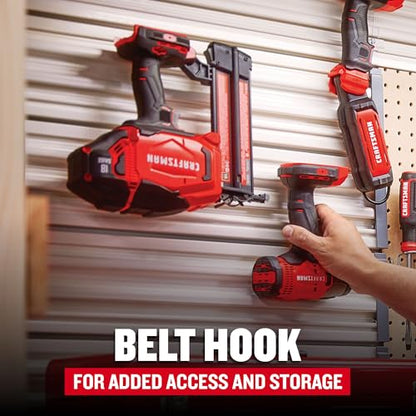 CRAFTSMAN V20 Cordless Brad Nailer, 18 Gauge Nail Gun, with Battery and Charger (CMCN618C1)
