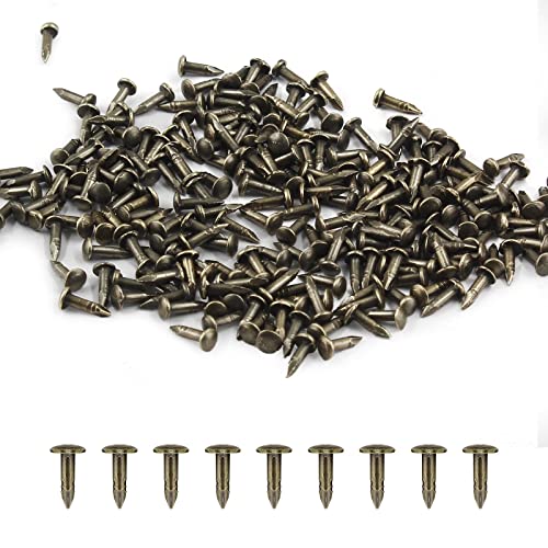 BokWin Tiny Brad Nails, Bronze, 1.2x6mm, 200 Pcs - color: Bronze