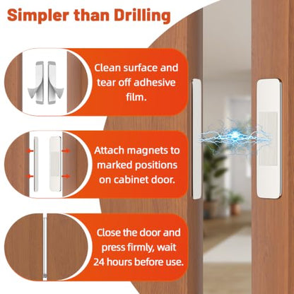 Jiayi 6 Pack Magnetic Door Catch Adhesive Cabinet Door Magnets for Closure