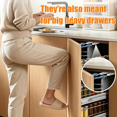 TONITRUI Heavy Duty Magnetic Push Latch, Double Push-to-Open Touch Latch for Kitchen Cabinet Doors, Push Release Pop Out Catch for Drawer Closure, White Cabinet Hardware (4 Pack) - color: White-Double