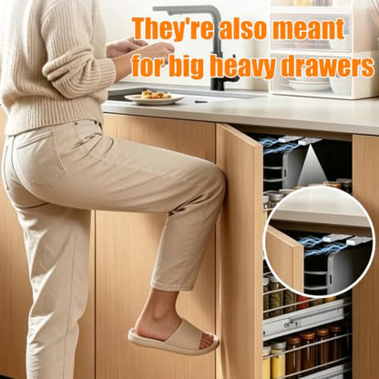 TONITRUI Heavy Duty Magnetic Push Latch, Double Push-to-Open Touch Latch for Kitchen Cabinet Doors, Push Release Pop Out Catch for Drawer Closure, White Cabinet Hardware (4 Pack) - color: White-Double