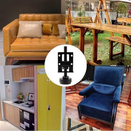 4 Sets Heavy Duty Leveling Feet, Black Furniture Levelers Leg - color: Black