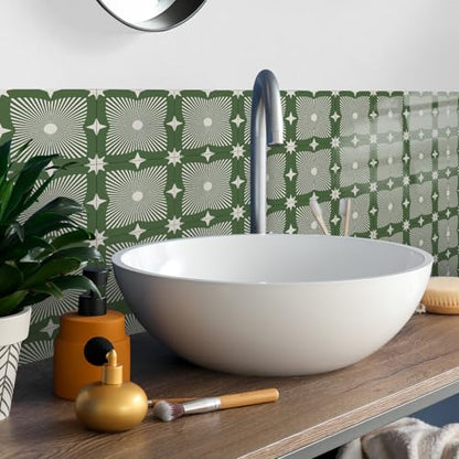 VICCI 12Pcs Peel and Stick Backsplash Stickers, 5.9x5.9 Wall Tile Decals - color: Art-225, size: 5.9x5.9IN*12PCS