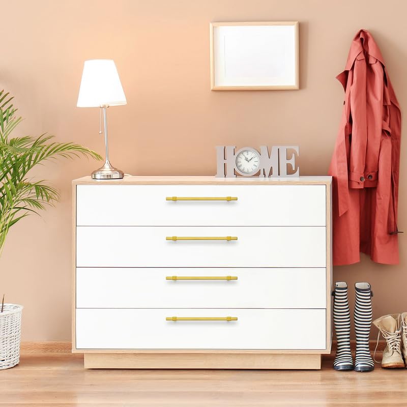 15 Pack Gold Cabinet Handles, 7-1/2" Hole Center Kitchen Drawer Pulls - color: Gold, size: 7-1/2 Inch Hole Center