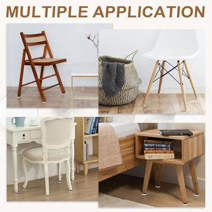 PATIKIL 0.8" Dia Chair Slides 24Pcs Nail on Furniture Glides White - color: White, size: 0.8"