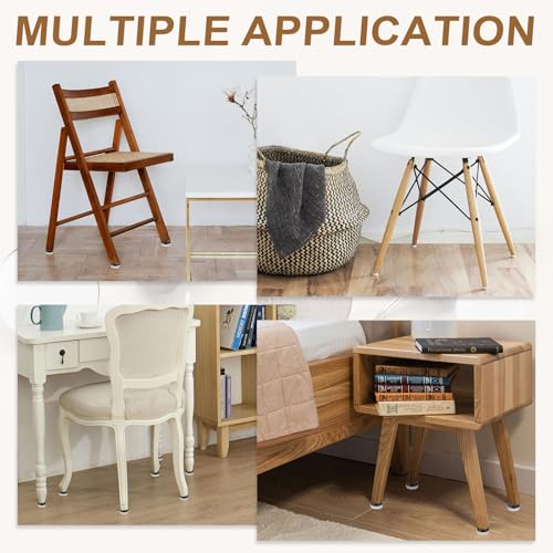 PATIKIL 0.7" Dia Chair Slides 24Pcs Nail on Furniture Glides White - color: White, size: 0.7"
