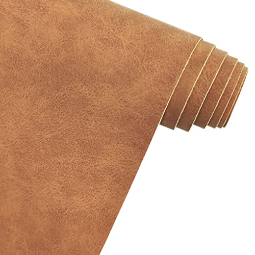 XHT 30 x 135 cm Suede PU Faux Leather Fabric, Soft Smooth Crafts Synthetic Fabric for DIY Handicraft Wallets Bags Making, Dark Brown - color: Dark Brown