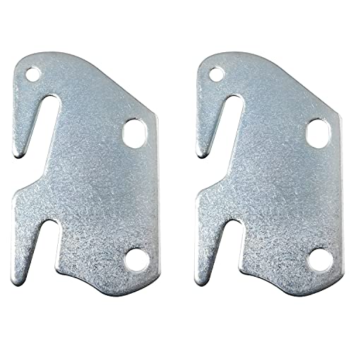2pcs Iron Bed Frame Hooks Wooden Bed Rail Hook Plates 3.8x2.3x0.08 Inches for Headboard Replacement Hanging Piece