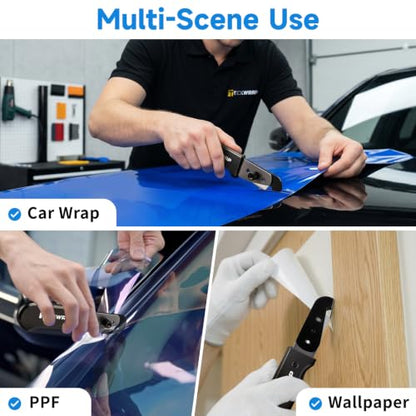 TECKWRAP Vinyl Backing Cutter Knife for Car Wrap, Wallpaper with 10 Blades