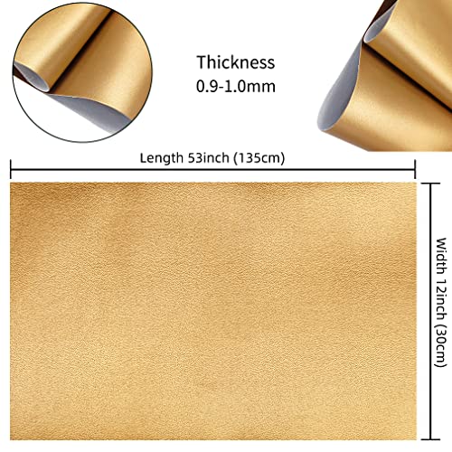 HYANG Smooth Solid Color Dark Goldenrod Faux Leather Sheets 1 Rolls 12"X53" (30cmX135cm),Faux Leather is Great for, Bows,Earrings Handmade DIY Craft Projects Making - color: Dark Goldenrod