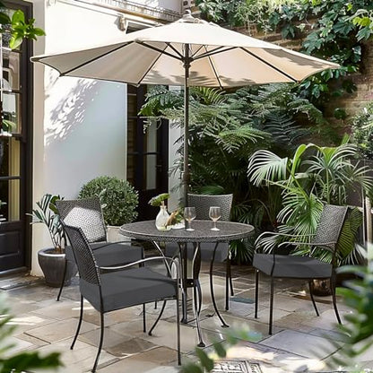 Favoyard Patio Chair Cushions 18.5 x 16 x 3 Inch Waterproof Outdoor Seat - color: Dark Grey, size: 18.5 x 16 x 3 In