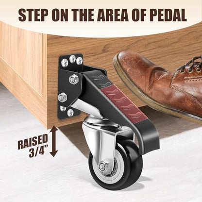 SPACECARE Workbench Casters kit 600Lbs Quick Release 2 Mounting Options 4P - style: 600 LBS