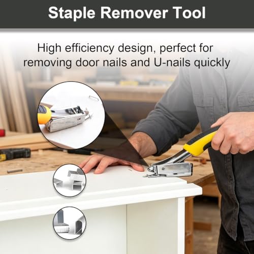 3Pcs Heavy Duty Upholstery and Construction Staple Remover with Tack Puller Tool, Nail Puller, Carpet Remover for Removing Nails,Staples,and Tacks for Carpet,Furniture,Floor,Photo Frame,Wooden - color: 3 Pcs