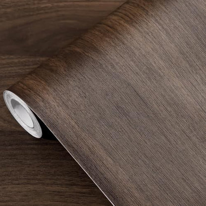 Dark Brown Wood Wallpaper 15.7"x472" Wood Contact Paper Peel and Stick Wallpapers Waterproof Self-Adhesive Vinyl Wallpaper Film for Furniture Countertops Cabinets - color: Dark Brown, size: 15.7" x 472"