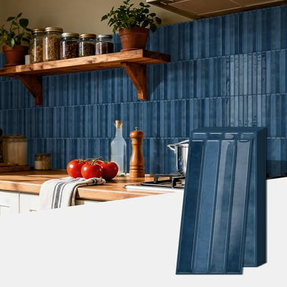 20 Sheets Subway Tile Stickers Peel and Stick Backsplash Decal Panel - color: Etp03