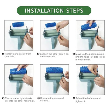 Nichiyo 5'' Texture Rubber Roller DIY Patterned Paint Roller - color: 040Y