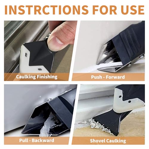 23-Piece Caulking Tool Kit – 3-in-1 Silicone Caulk Remover,