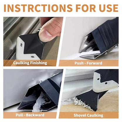 23-Piece Caulking Tool Kit – 3-in-1 Silicone Caulk Remover,