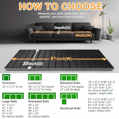 LAVEVE Heavy Duty Couch Cushion Support Board for Sagging Sofa, 30''x81'' - size: 81"x 30" - Deep Large Couch