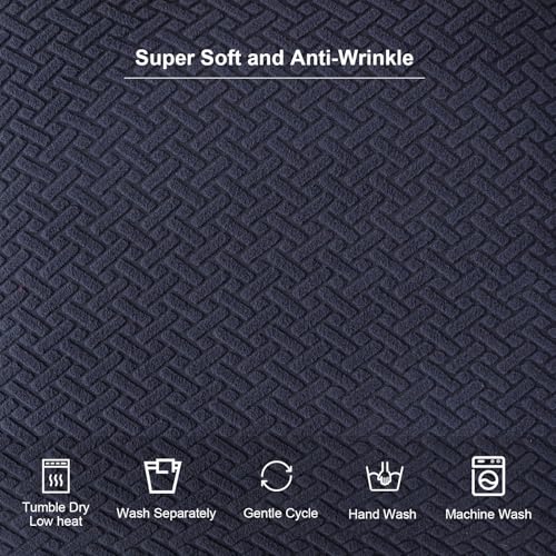 Genina Seat Covers for Dining Room Washable Chair Seat Slipcovers Set of 6 - color: Navy Blue, size: 16-20in Not waterproof