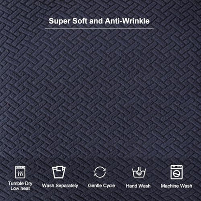 Genina Seat Covers for Dining Room Washable Chair Seat Slipcovers Set of 6 - color: Navy Blue, size: 16-20in Not waterproof