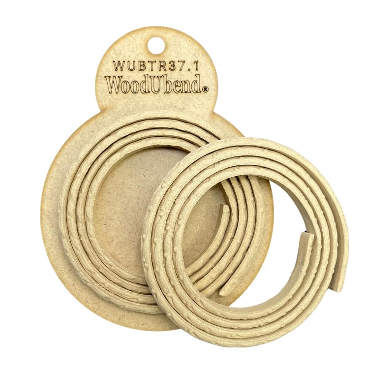 WoodUBend Pack of Two Trims TR37.1 100x0.7cm Heat Bendable & Flexible Wood Trims - DIY Craft, Furniture & Home Decor - Easy to Apply & Paint - Versatile, Reusable & Durable - size: Pack of 2 (100x0.7cm)