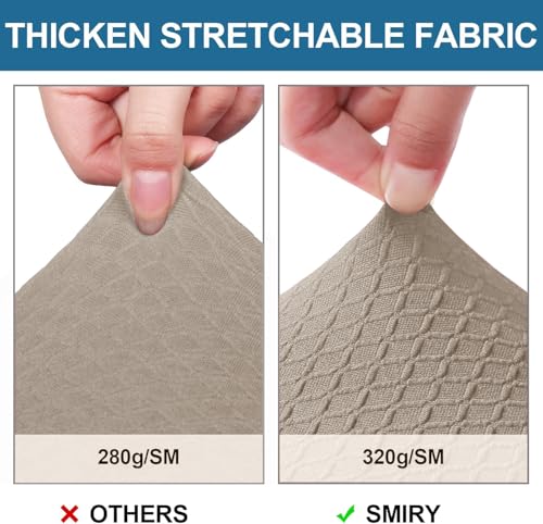 Smiry Waterproof Seat Covers for Dining Room Chairs, Set of 2 - color: Taupe, size: Set of 2