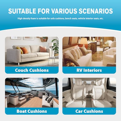 Upholstery Foam 22"x24" – 6“ Thick Couch Cushion Replacement, Cut to Size - size: 22''x24''x6''