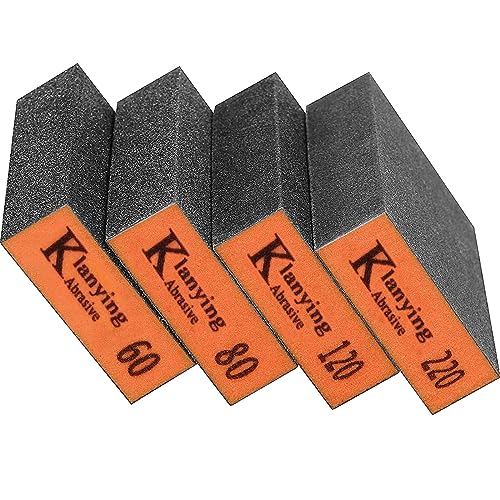 Sanding Sponge, 60-220 Grit Assortment Sanding Block - size: 60-220grit,4PCS