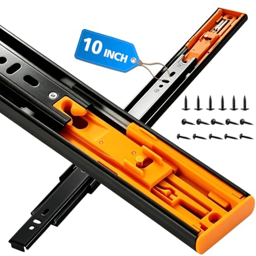 Soft Close Drawer Slides,Drawer Slides 10 Inches Slides for Bedroom - size: 10 Inches
