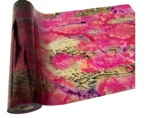 Metallic Foil - Raven Snake Pink - Decorative Transfer Roll (12" x 3') - color: Raven Snake - Pink