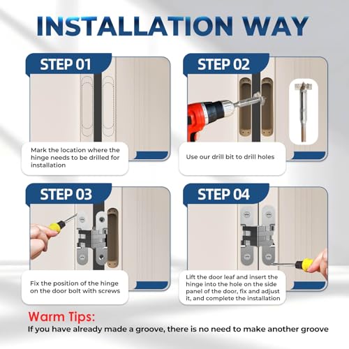 Hidden Door Hinge, 0.63 * 2.76 Inch, Silver, 2 Pack - color: Silver, size: 0.63*2.76Inch(2Pcs)