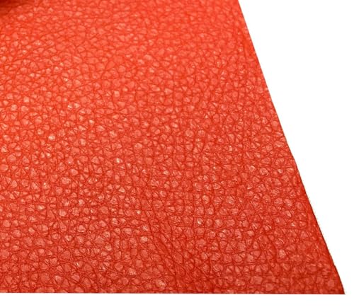 Mybecca Faux Leather Vinyl Fabric Color : Red BY THE Yard - color: Red, size: BY THE YARD