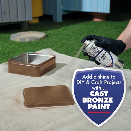 Bartoline Cast Bronze Spray Paint, 13.5 oz - Gloss Finish Metallic Paint for Metal, Wood, Plastic & Ceramics Indoor & Outdoor Decorative Use - 400 ml - size: 13.5 Ounce (Pack of 1)