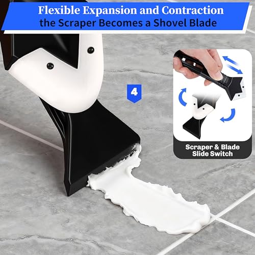 3-in-1 Silicone Caulking Tool Kit, Sealant Finishing & Scraper