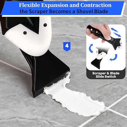 3-in-1 Silicone Caulking Tool Kit, Sealant Finishing & Scraper