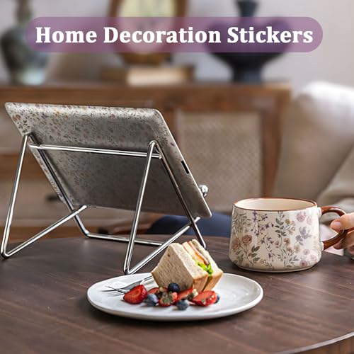 WANDIC 3 Sheets Rub On Transfer Stickers, Flower Pattern Waterproof Decals Furniture Craft Embellishments for DIY Scrapbooking Photo Albums,15 * 30cm - color: Small Flower