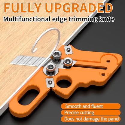 IZIO Edge Banding Trimmer, Veneer Edge Cutter Tool with 10Pcs Blade and 4Pcs Circular Edge scraper, Woodworking Hand Trimming Tool for Wood Edge Banding.veneer edge trimmer，edge banding trimmer tool