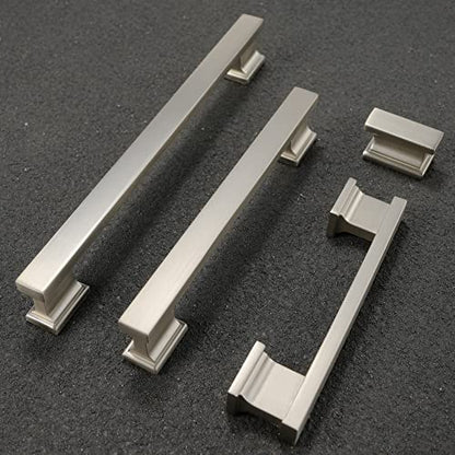 COTYKILEY 10 Pack 3.75 Inch(96mm) Brushed Satin Nickel Cabinet Handles Kitchen Cabinet Pulls Cabinet Door Handles Kitchen Cabinet Hardware - color: Brushed Satin Nickel, size: 3.75" Hole Center（96MM）