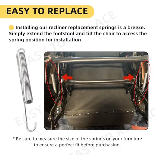 7 inch Recliner Springs Replacement, Stainless Steel Tension Spring