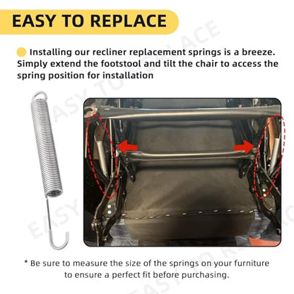 7 inch Recliner Springs Replacement, Stainless Steel Tension Spring