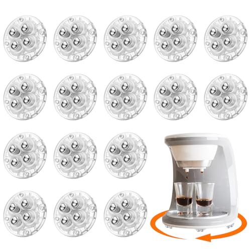 Honoson Self Adhesive Caster Wheels,Clear,4 Steel,16 Pcs - color: Clear, size: 4 Steel