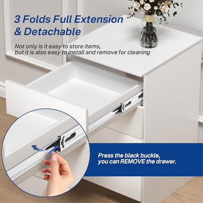 5 Pairs Soft Close Drawer Slides 18 Inch Heavy Duty Cabinet Runners - size: 18 Inch