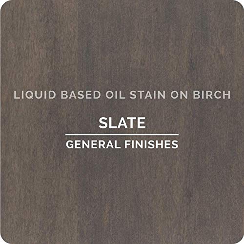 General Finishes Oil Based Penetrating Wood Stain, 1/2 Pint, Slate - color: Slate, size: 1 Half-Pint