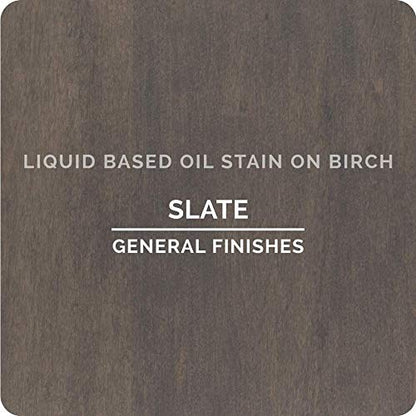 General Finishes Oil Based Penetrating Wood Stain, 1/2 Pint, Slate - color: Slate, size: 1 Half-Pint