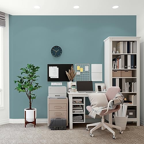 Glidden Total Interior Wall Paint & Primer All-in-One, Cathedral Glass/Aqua, Flat, 1 Gallon - color: Cathedral Glass, size: 128 Fl Oz (Pack of 1)