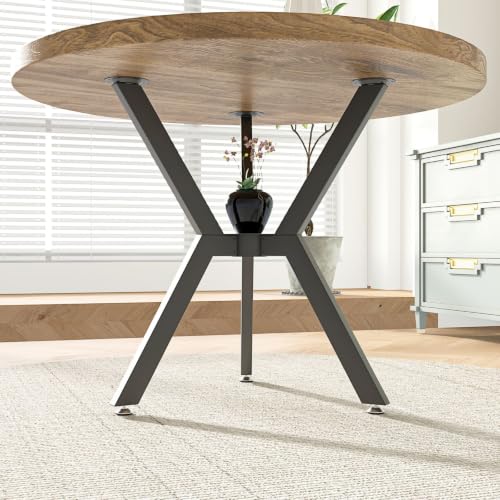 Metal Table Legs 28 Inch, Heavy Duty Dining Table Base - color: Metallic Black