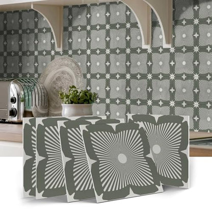 VICCI Tile Stickers, 5.9x5.9 inch, 12Pcs - color: Art-222, size: 5.9x5.9IN*12PCS