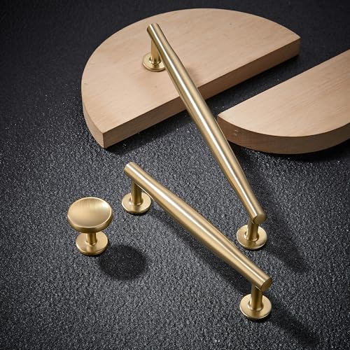 SAILING 10 Pack Cabinet Handles-5"/128mm Champagne Bronze Cabinet Pulls for Kitchen Bathroom Living Room Bedroom Modern Drawer Handles - color: Champagne Bronze, size: 5"(128mm) Hole Center-10Pcs